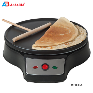 Anbolife electric 3 in 1multi function removable double heating element dough wood spatula pancake fried egg crepe maker