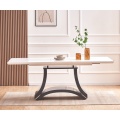 Mesa de jantar expansível moderna com design de perna estrela