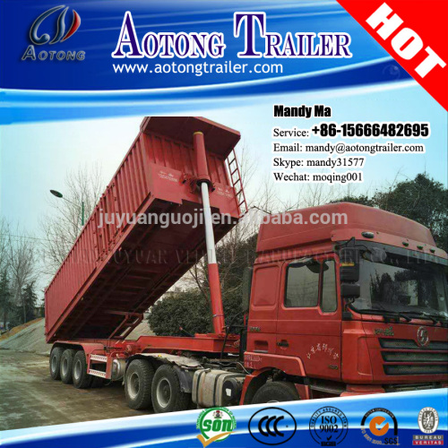 2 axles 20ft container tipper trailer