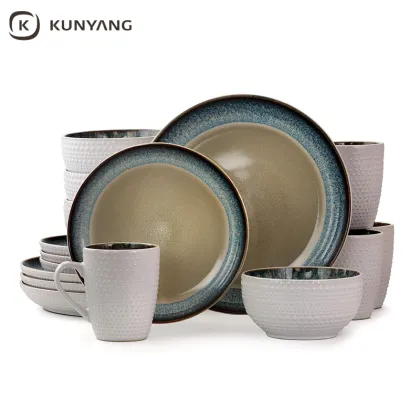 Luxury Reactive Glaze Vintage Dish Set