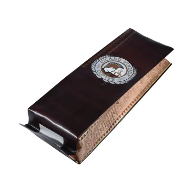 Zipper Closures Custom Printed Stand-Up Kraft Coffee Bags For Fundraisers