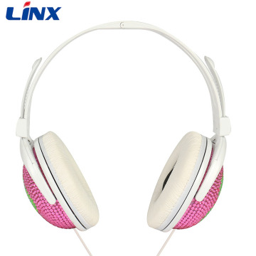 Linx promotion cute heart Diamond headphone for mp3