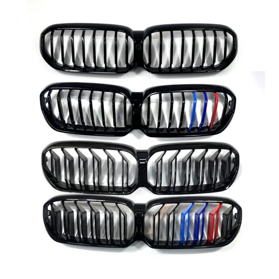 Bright Black Tricolor Bumper Grill for BMW 5 Series 2010-2017 ABS Double Slats G30 G38 Replacement