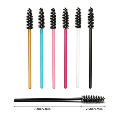 Plastic Pink Comb Brow Brush - Eyelash Extension Applicator Tool