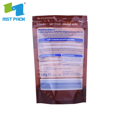 disposable plastic standing up pet food packaging bags dog food bags