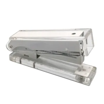 Hot Selling Transparent Stapler Machine: Acrylic Silver Desktop Office Supply with Standard Manual Operation