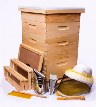 Honey Keeper Beehive 20 Frame Complete Langstroth Box Kit with Metal Roof