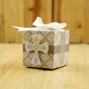 50pcs Cross Design Wedding Favor Box Candy Boxes For Baby Shower Wedding Souvenir For Guests