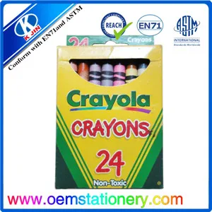 8.8*0.72cm Crayola Wax Crayon / Finger Shaped Crayon / 24 PCS Mini Crayon