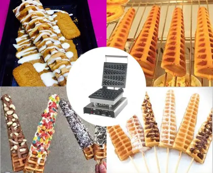 Commercial Lollipop Waffle Maker - 4 Pieces Best Selling Waffle On A Stick Machine