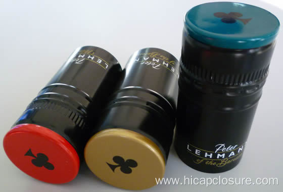 Embossed printed wine screwcaps BVS