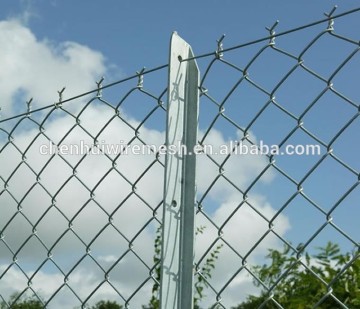 PVC coating chain link mesh/galvanized Chain link mesh Diamond wire mesh 10 years factory