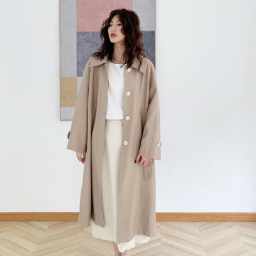 Loose solid color elastic waist windbreaker