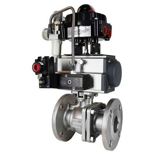 Stainless Steel Ansi 300Lb Pneumatic Flange Ball Valve