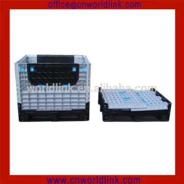 Popular Heavy Duty Plastic Folding Solid Pallet Crate