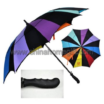 Renkli çift katmanlı Windproof Golf Umbrella