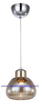 Champagne Plated Contemporary Glass Pendant Lights