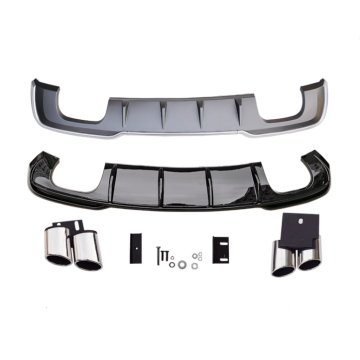 S3 Style Auto Rear Bumper Lip with Tailpipes for Audi A3 8V 2017-2019 Facelift