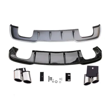 S3 Style Auto Rear Bumper Lip with Tailpipes for Audi A3 8V 2017-2019 Facelift