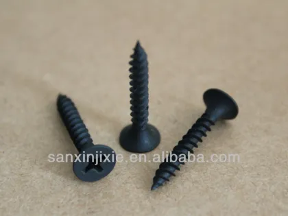 countersunk philips bugel head black phosphate drywall screws