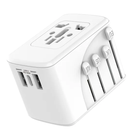 Universal Travel Adapter with 8A Type-C 4USB - UK US AU EU Plug