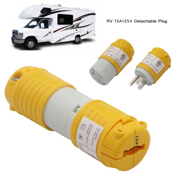 RV Marine Detachable Plug 15A 125V Outdoor Socket Connector