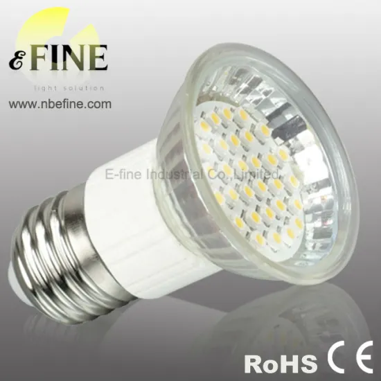 JDR E27 LED light 36 pcs 3528 SMD with glass shape