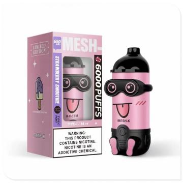 Mesh-x mesh-k 6000 퍼프 재충전 일회용 vape