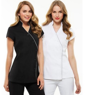 Newest 100% cotton Ladies Zen Crossover Tunic uniform