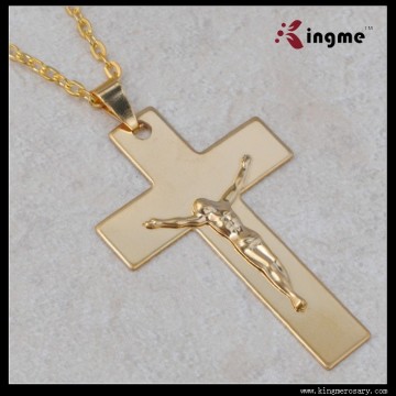 Real Gold Stainless Steel Cross Pendant