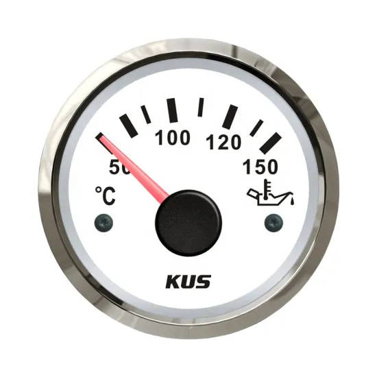 52mm Oil Temperature Gauge with Backlight for RVs, Marine, and Caravans (12V/24V)