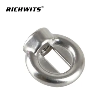 Marine hardware screw eye hook stainless steel 304 eye screw whit plate