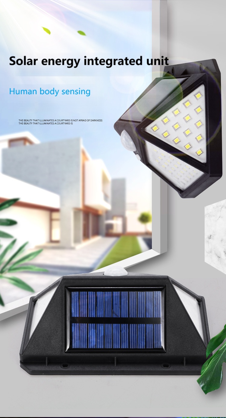 Luzes de parede solar IP65 impermeável com sensor