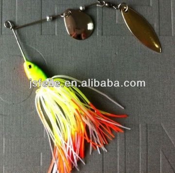 Green back yellow body lead Spinner Bait