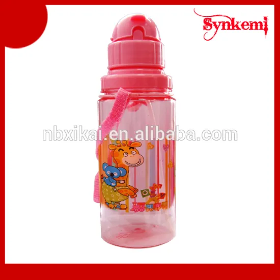 650ml Plastic child water bottle with straw