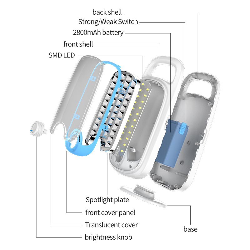 Portable LED Rechargeable Emergency Light Camping Lantern