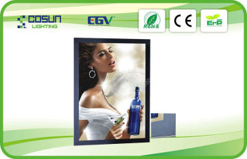 Edgelit Hanging Wall Mounted Magnetic Led Light Box With Ce Erp Approved For Advertising