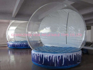 Clear Pvc Tarpaulin  Inflatable Snow Globe With Air Mat