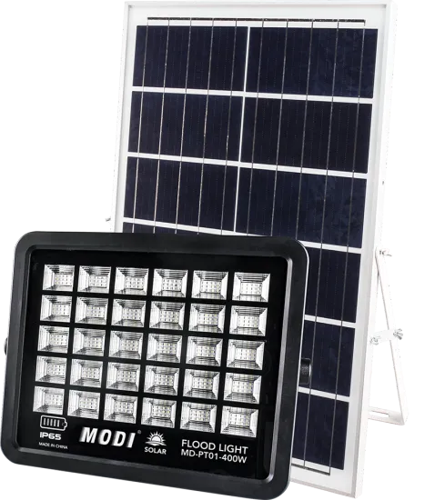 solar-powered spotlight with motion detector