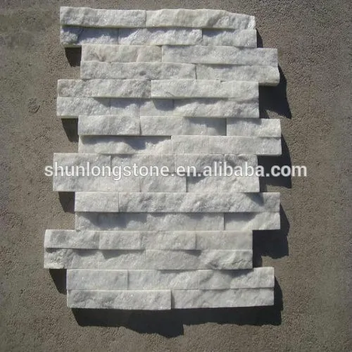 White culture stone,White wall cladding,White quartz cladding