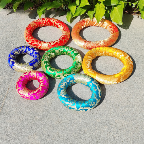 Singing Bowl O Rings Colored Silk Chakra O-ring Crystal Singing Bowl Cushion Manufactory