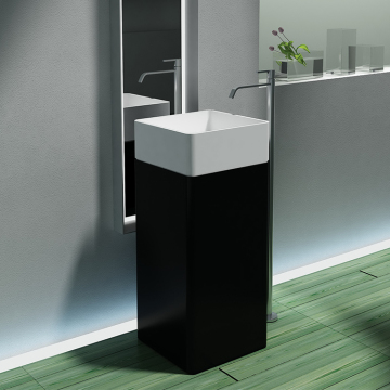 Artificial Stone Freestanding Bathroom Basin Pedestal Wash