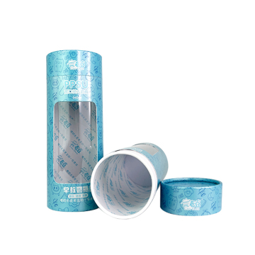 Eco-Friendly Cylinder Packaging Box for Scarves and T-Shirts with Window