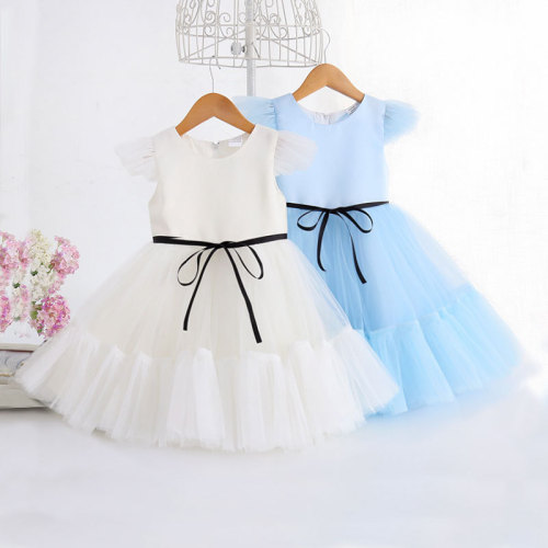 Abito per bambini abito da sposa pettiskirt