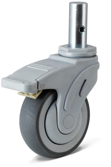 caster wheel caster with total brake