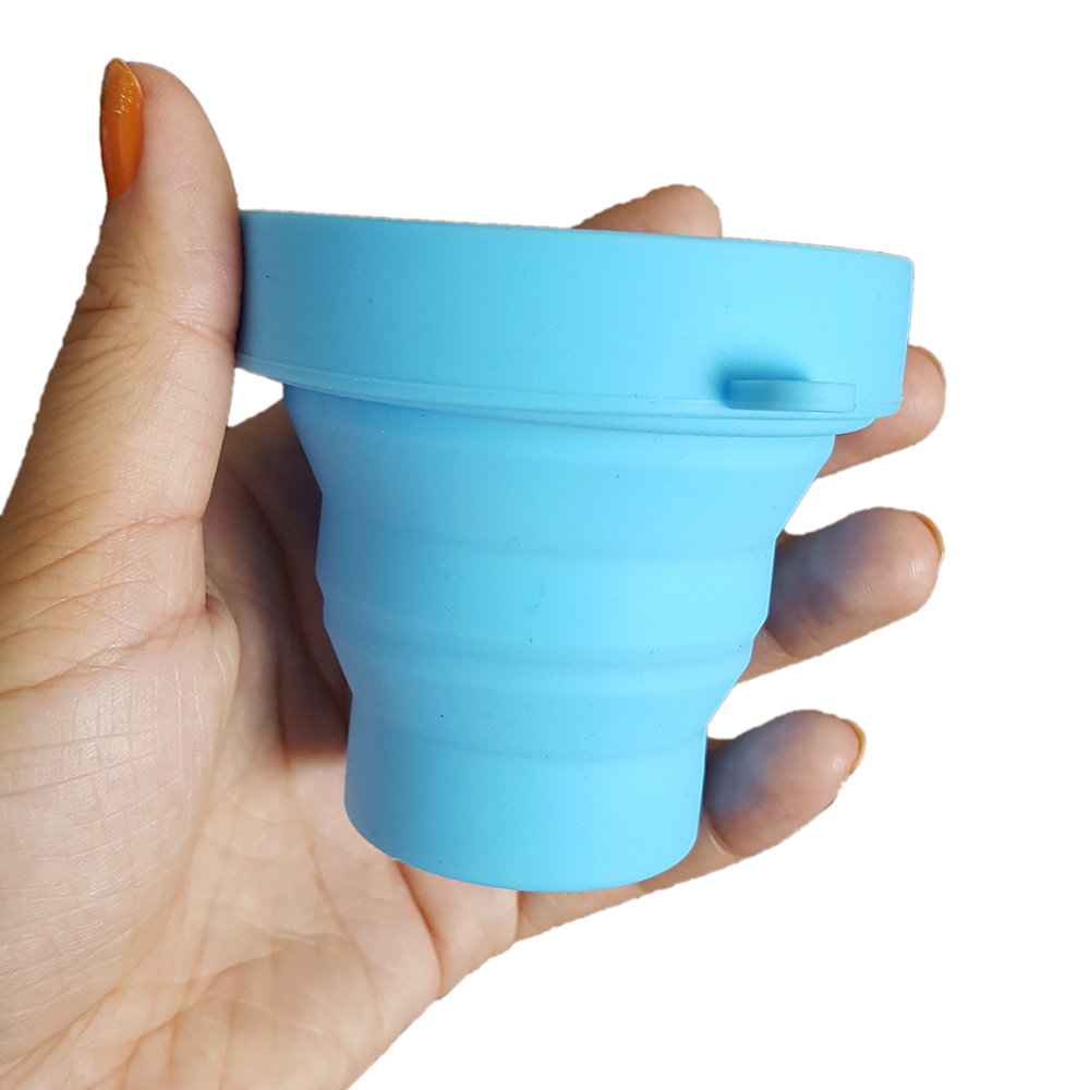 Tasse stérilisable pliable de silicone pour la tasse de lune menstruelle