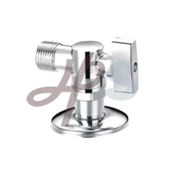 Brass angle type valve with plated chrome