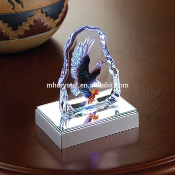 Light Up Eagle Crystal Sculpture MH-10088