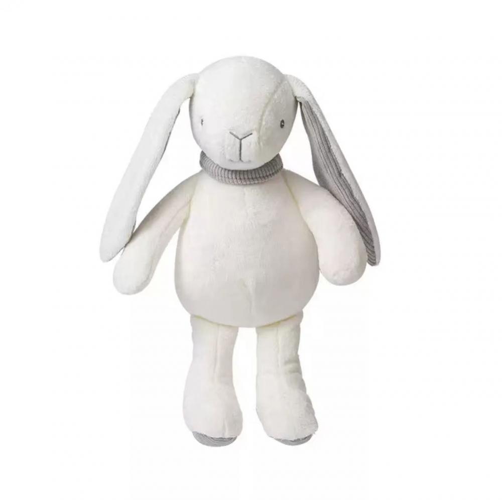 Presente de aniversário de coelho branco, crianças dormindo brinquedo de pelúcia