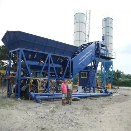 High-Quality New Mobile Concrete Batching Plant 100 m³/h Capacity In Stock for Construction Projects